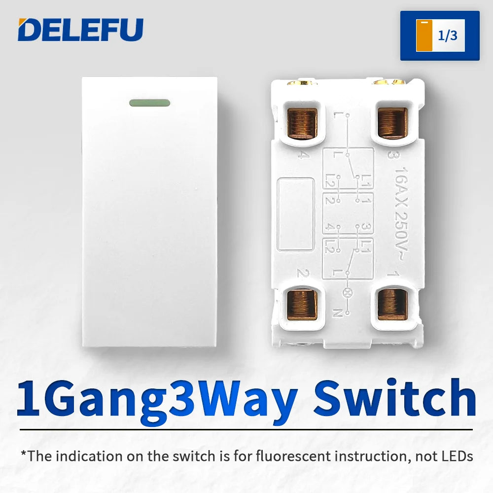 DELEFU Brazil Italian Chile Mexico Standard Free Combination Function USB Type C Key DIY Switch Socket 4*2 White 4*4 Fast Charge