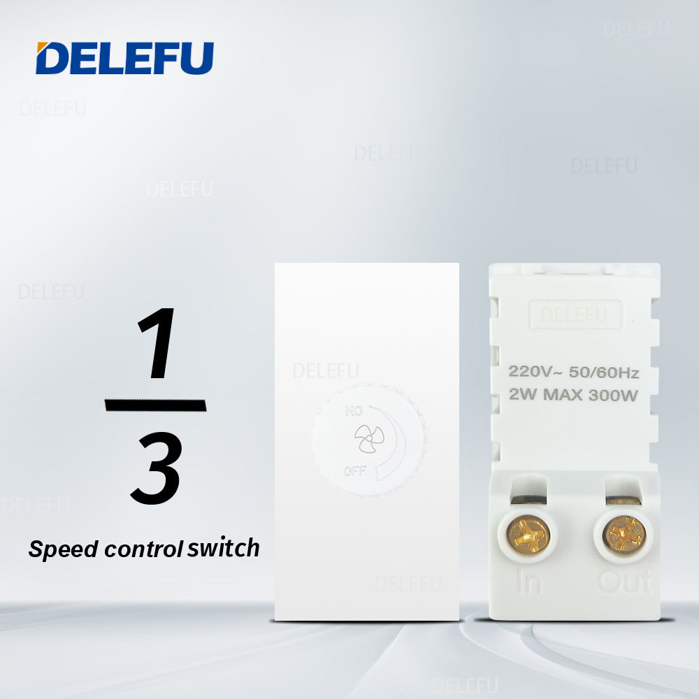 DELEFU Brasil 10A 20A Padrão Combinação Livre Branco 118mm * 72mm DIY Switch CAT6 Computador TV Telefone Satélite Tomada de Parede
