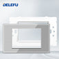 DELEFU Brasil 10A 20A Padrão Combinação Livre Cinza 118mm * 72mm DIY Switch CAT6 Computador TV Telefone Satélite Tomada de Parede
