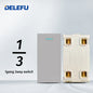 DELEFU Brasil 10A 20A Padrão Combinação Livre Cinza 118mm * 72mm DIY Switch CAT6 Computador TV Telefone Satélite Tomada de Parede