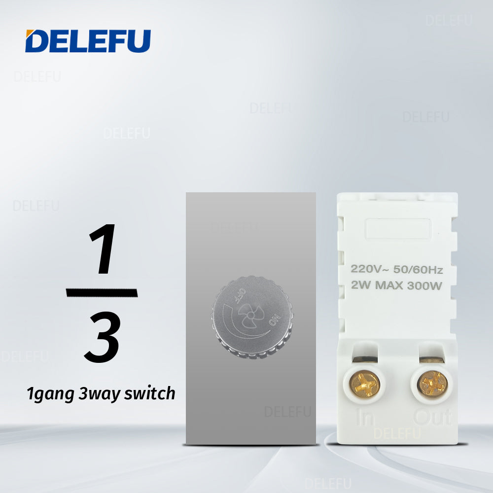 DELEFU Brasil 10A 20A Padrão Combinação Livre Cinza 118mm * 72mm DIY Switch CAT6 Computador TV Telefone Satélite Tomada de Parede