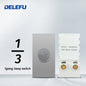 DELEFU Brasil 10A 20A Padrão Combinação Livre Cinza 118mm * 72mm DIY Switch CAT6 Computador TV Telefone Satélite Tomada de Parede