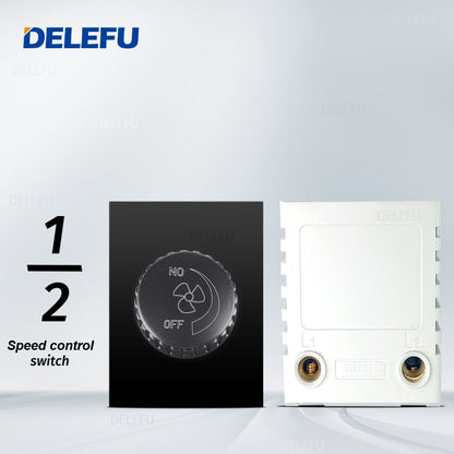 DELEFU Brasil 10A 20A Padrão Combinação Livre Preto 118mm * 72mm DIY Switch CAT6 Computador TV Telefone Satélite Tomada de Parede