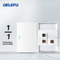 DELEFU Brasil 10A 20A Padrão Combinação Livre Branco 118mm * 72mm DIY Switch CAT6 Computador TV Telefone Satélite Tomada de Parede