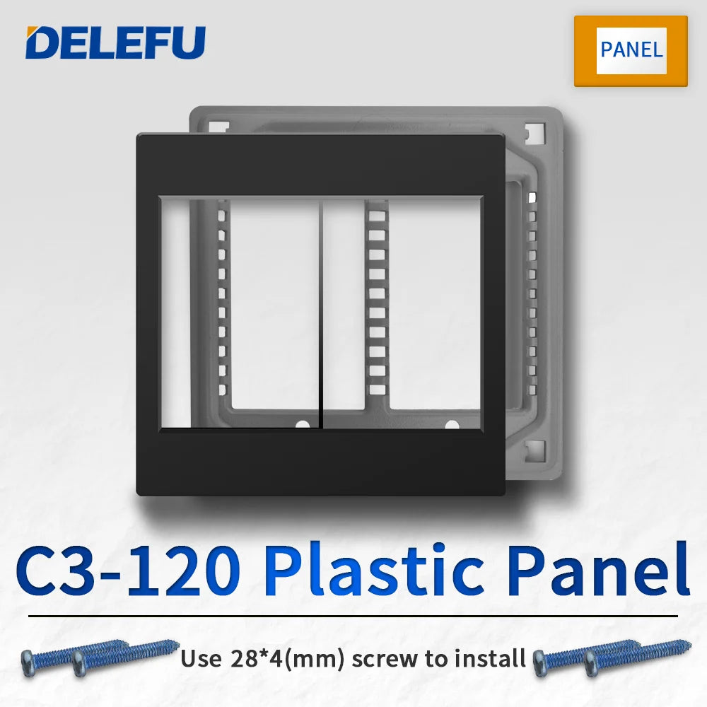 DELEFU Brazil Italian Chile Mexico Standard Free Combination Function USB Type C Key DIY Switch Socket 4*2 Black 4*4 Fast Charge
