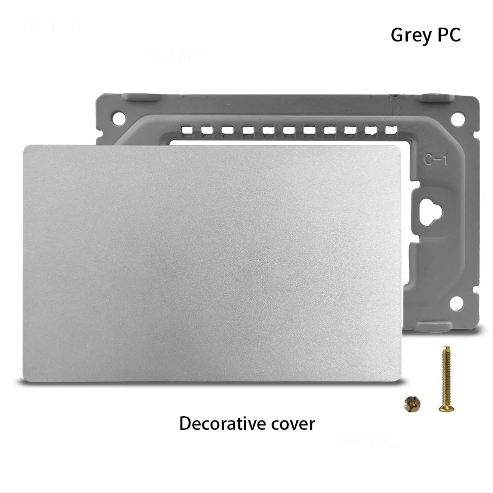 DELEFU Grey PC Panel Brazil Standard Outlet Double USB Type C Wall Power Socket Light Switch Home Office Electrical Plug 10A 20A