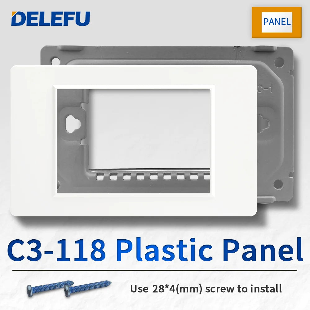 DELEFU Brazil Italian Chile Mexico Standard Free Combination Function USB Type C Key DIY Switch Socket 4*2 White 4*4 Fast Charge
