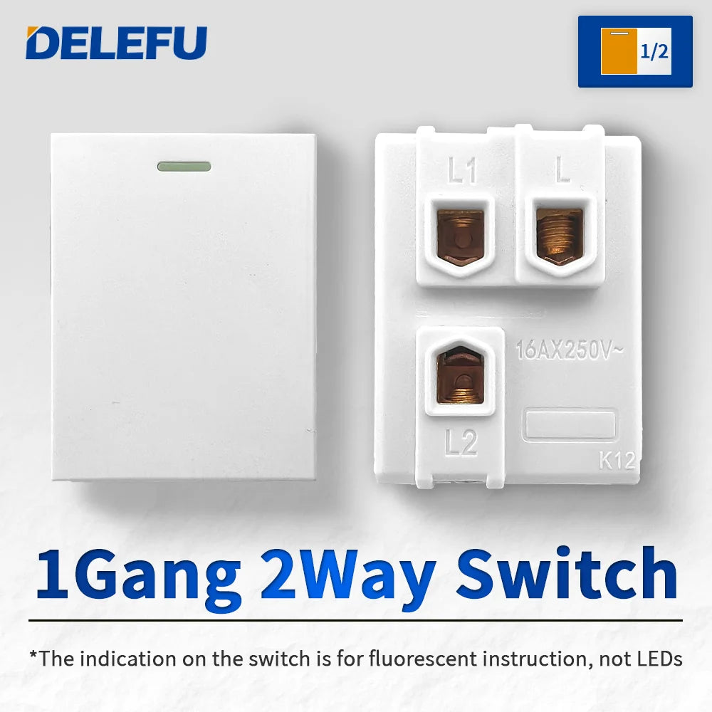 DELEFU Brazil Italian Chile Mexico Standard Free Combination Function USB Type C Key DIY Switch Socket 4*2 White 4*4 Fast Charge