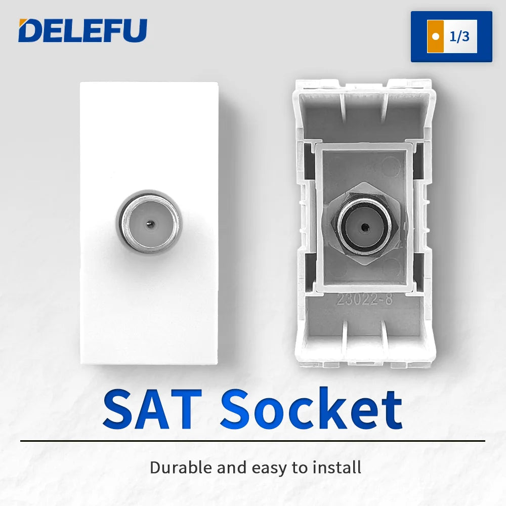 DELEFU Brazil Italian Chile Mexico Standard Free Combination Function USB Type C Key DIY Switch Socket 4*2 White 4*4 Fast Charge
