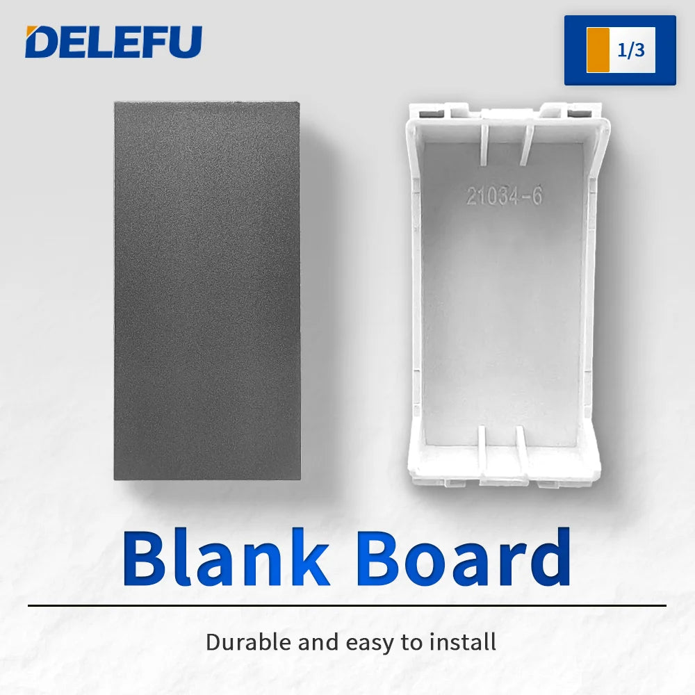 DELEFU Brazil Italian Chile Mexico Standard Free Combination Function USB Type C Key DIY Switch Socket 4*2 Gray 4*4 Fast Charge