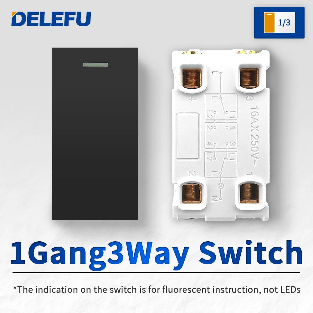 DELEFU Brazil Italian Chile Mexico Standard Free Combination Function USB Type C Key DIY Switch Socket 4*2 Black 4*4 Fast Charge