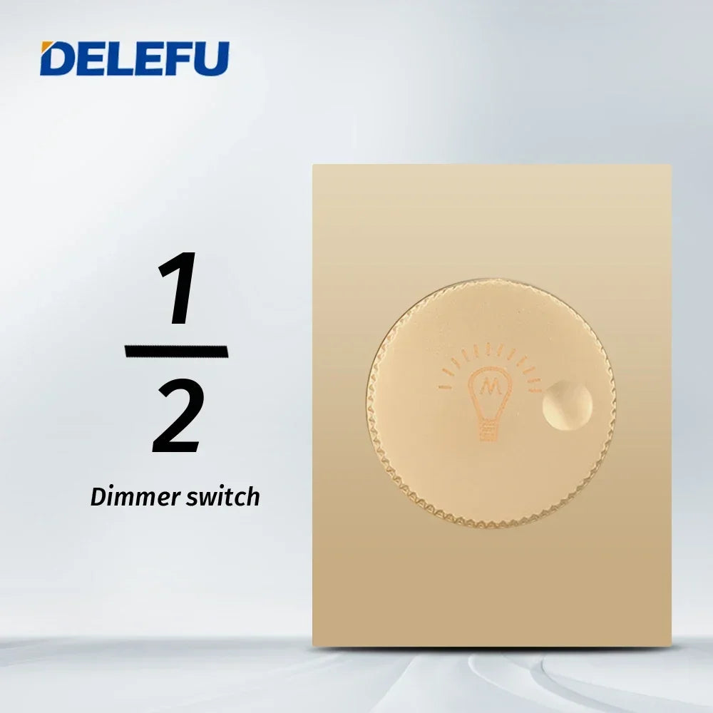 DELEFU Brazil Italian Chile Mexico Standard Free Combination Function USB Type C Key DIY Switch Socket 4*2 Gold 4*4 Fast Charge