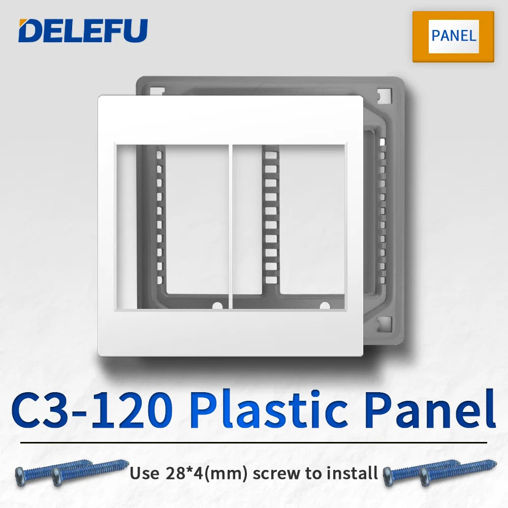 DELEFU Brazil Italian Chile Mexico Standard Free Combination Function USB Type C Key DIY Switch Socket 4*2 White 4*4 Fast Charge