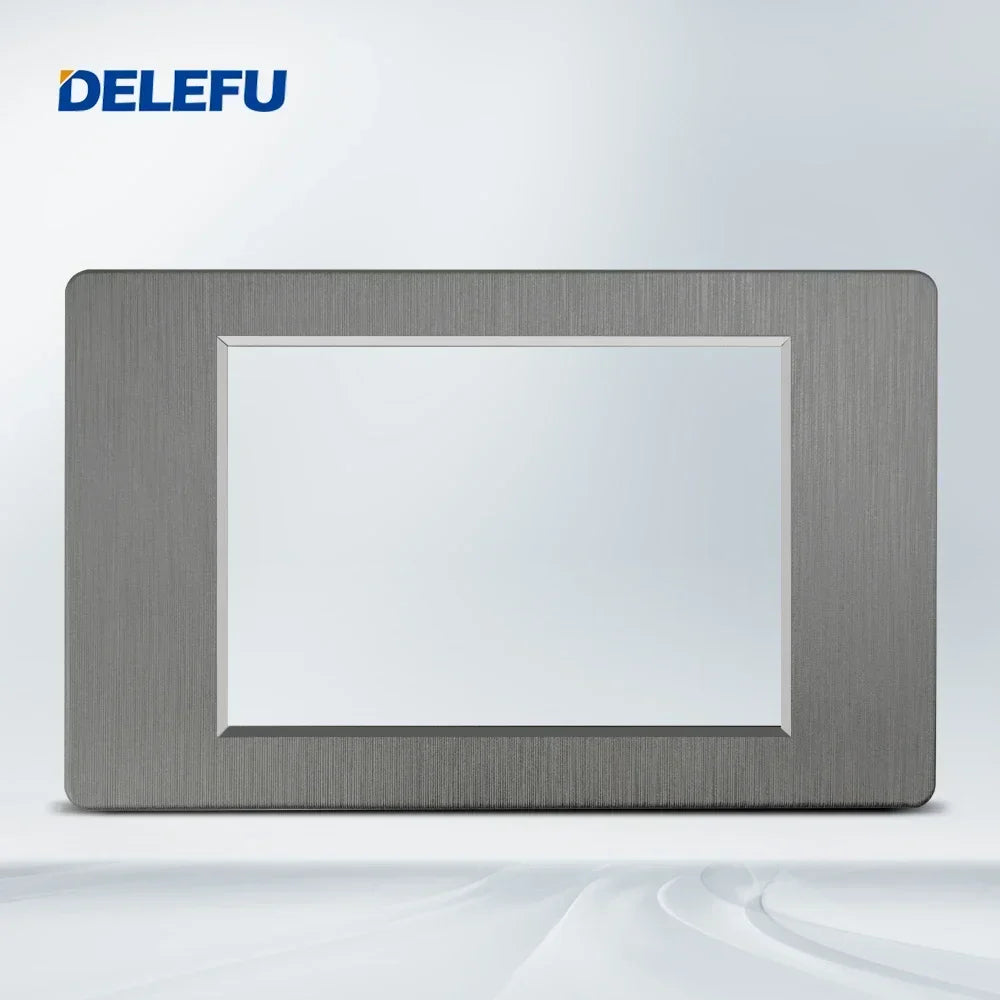 DELEFU Brazil Italian Chile Mexico Standard Free Combination Function USB Type C Key DIY Switch Socket 4*2 Gray 4*4 Fast Charge