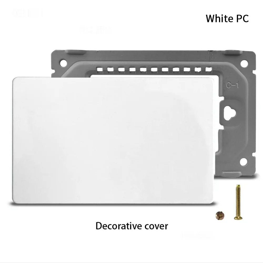 DELEFU White PC Panel Brazil Standard Outlet with Double USB Type C Wall Power Socket Smart Switch Tuya Wifi 10A 20A 118x72mm