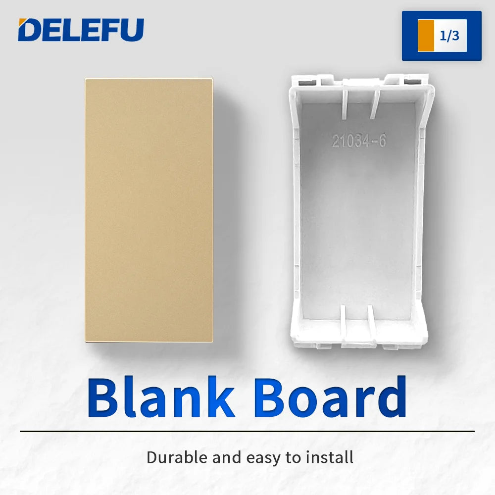 DELEFU Brazil Italian Chile Mexico Standard Free Combination Function USB Type C Key DIY Switch Socket 4*2 Gold 4*4 Fast Charge