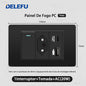 DELEFU À Prova De Fogo PC Brasil Soquete Padrão Duplo USB Tipo-c Interruptor 4 * 2 Preto 10A 20A