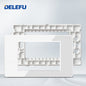 DELEFU Brasil 10A 20A Padrão Combinação Livre Branco 118mm * 72mm DIY Switch CAT6 Computador TV Telefone Satélite Tomada de Parede